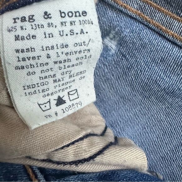 RAG & BONE Jeans Women 28 Flare Bell Distressed Western Country Boho Festival - Picture 10 of 11